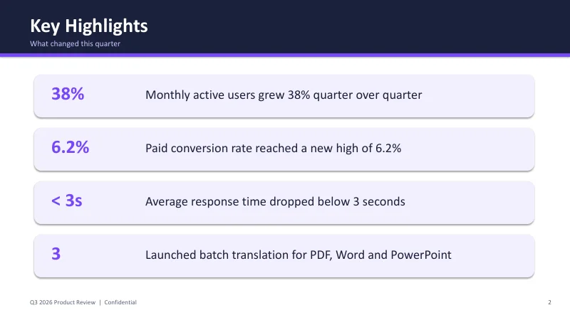 PowerPoint 文稿转换后的 PDF 页面示例