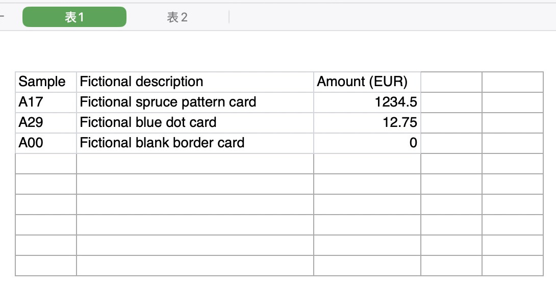 本次实际XLSX在Apple Numbers打开表1的局部实拍,数值显示1234.5、12.75、0;原生文件存储值与显示格式分别核对,未做格式修改或求和