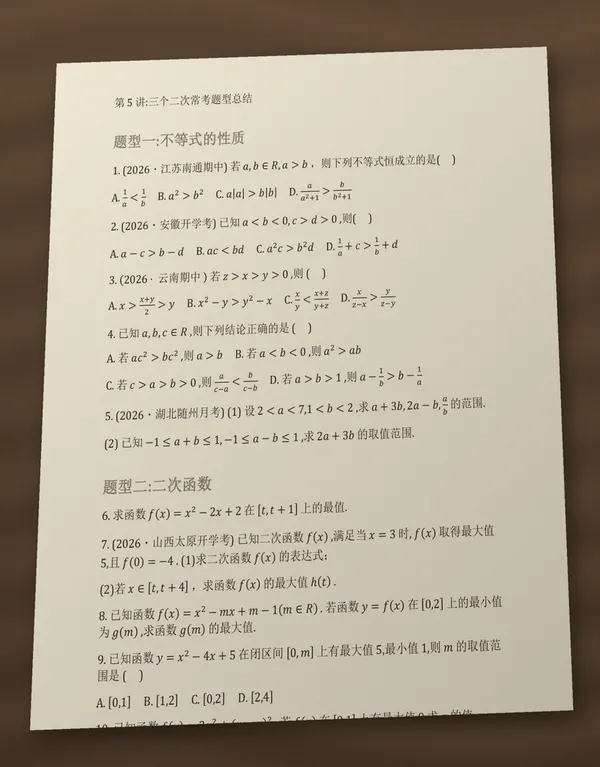 自有数学讲义合成的斜拍与暗色纸面输入